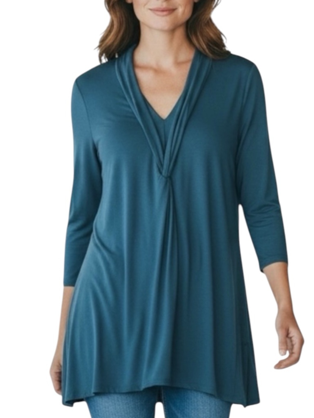 SOFT SURROUNDINGS Mallard Blue Jemez Tunic size Small (4-6) NWT
